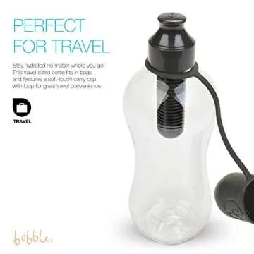 Bobble Classic Water Bottle, Filtered Water, BPA-Free Reusable Bottle, Soft Touch Carry Cap with Replaceable Carbon Filter for Sustainable Water and Hydration 18.5 oz (Lime)