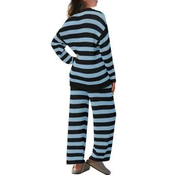 SENSERISE Women's Striped Lounge Set in Comfortable Style