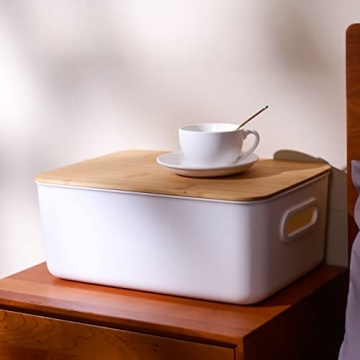 Stylish Citylife Storage Bins with Bamboo Lids for Home Organization