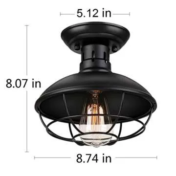 Stylish haultop Farmhouse Flush Mount Ceiling Light