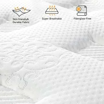 Vesgantti Twin Mattress, 10 Inch Innerspring Hybrid Single Bed Mattress in a Box with Breathable Foam and Pocket Spring, Ergonomic Design, Medium Firm Feel