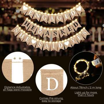 Engaged Bunting Proposal Decorations to Celebrate Love