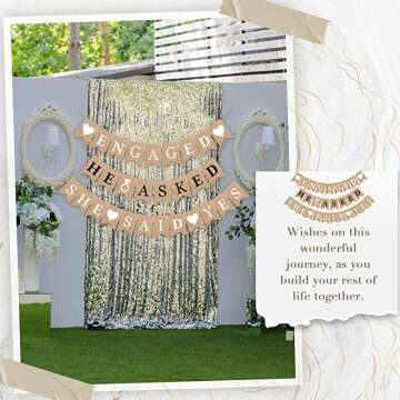 Engaged Bunting Proposal Decorations to Celebrate Love