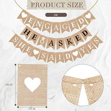 Engaged Bunting Proposal Decorations to Celebrate Love