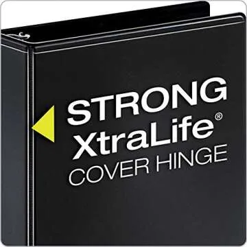 Cardinal Economy 3 Ring Binder, 2 Inch, Presentation View, Black, Holds 475 Sheets, Nonstick, PVC Free, 4 Pack of Binders (79522)