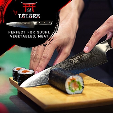 Tatara VG10 Damascus Chef Knife - Precision Sushi & Cooking Tool