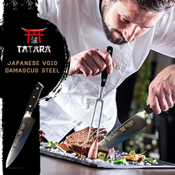Tatara VG10 Damascus Chef Knife - Precision Sushi & Cooking Tool