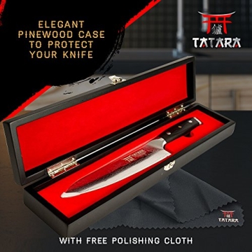 Tatara VG10 Damascus Chef Knife - Precision Sushi & Cooking Tool