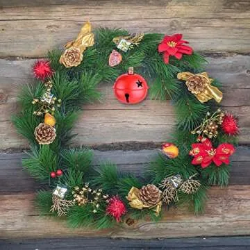 KUUQA 36 Pcs Christmas Jingle Bells Craft Bells Christmas Bells with Star for Christmas Party Christmas Tree Wreath Ornaments Holiday DIY Decorations