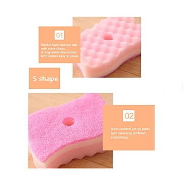 Non-Scratch Multi-Functional Scrub Sponges Pack of 4