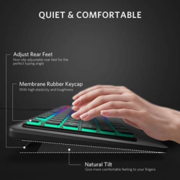 Fiodio Rainbow Gaming Keyboard - Quiet & Stylish