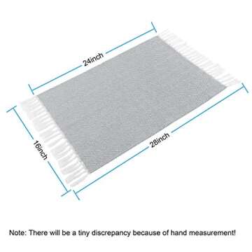 Mia'sDream Tassels Cotton Hand Face Head Guest Gym Towel Set Washcloth Kitchen Tea Towel Dish Cloth Set 3 Pack 16inch X 24inch (Grey)