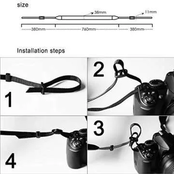 Wolven Pattern Cotton Camera Neck Shoulder Strap Belt Compatible with DSLR/SLR/Men/Women etc, Black Rose