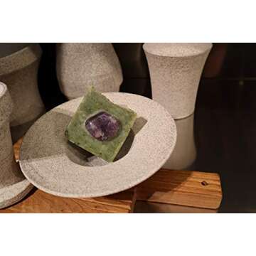 Lifestone Amethyst Crystal Soap with Organic Spirulina and Lavender Essential Oil