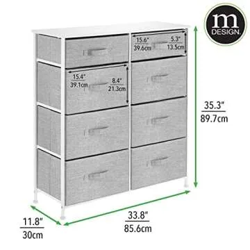Functional mDesign 8 Drawer Storage Dresser for All Spaces