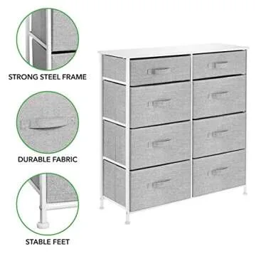 Functional mDesign 8 Drawer Storage Dresser for All Spaces