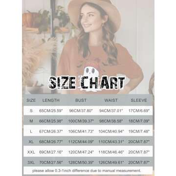 Cute Ghost Pumpkin Halloween Shirts for Women Casual Tees