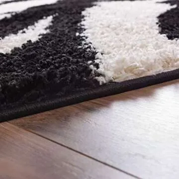 Well Woven Madison Shag Zebra Area Rug 3'3" x 5'3"