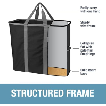CleverMade Collapsible Laundry Caddy, 64L Total - 2PK