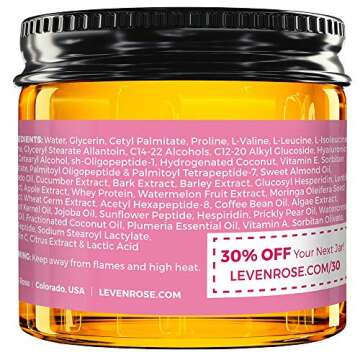 Leven Rose Lifting Coffee Eye Cream with Caffeine 1 oz - Natural Solution for Dark Circles and Puffiness - Firming Anti-Aging Under Eye Treatment