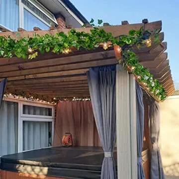 ZWYOQI 84 Feet Artificial Vines Greenery Garlands Fake Hanging Plants Vine Faux Green Leaves Garland for Wall Party Wedding Room Home Kitchen Indoor & Outdoor Decoration (Begonia/12 Strands)