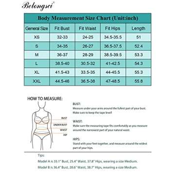 BELONGSCI Women Sleeveless Jumpsuit with Belt V-Neck Wide Leg Long (Multicolor, S)