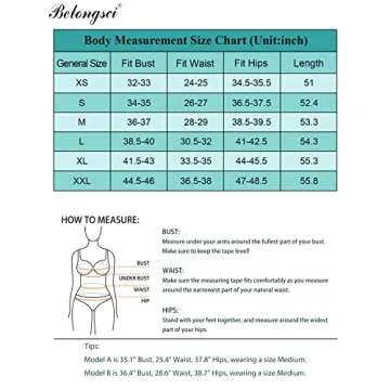 BELONGSCI Women Sleeveless Jumpsuit with Belt V-Neck Wide Leg Long (Multicolor, S)