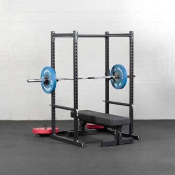 Titan Fitness T-2 Series Tall Power Rack, Skinny Pull Up Bar, Pin and Pipe Safeties, Standard J-Hook...