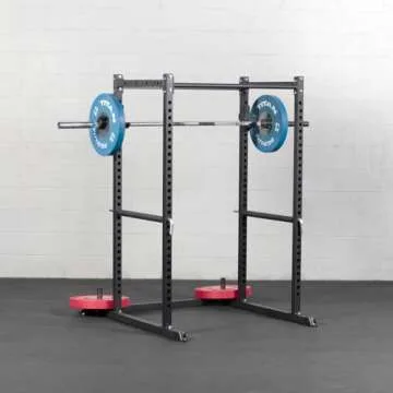 Titan Fitness T-2 Series Tall Power Rack, Skinny Pull Up Bar, Pin and Pipe Safeties, Standard J-Hooks, All in One Home Garage Gym for Weightlifting and Strength Training (Rack Height: 71")
