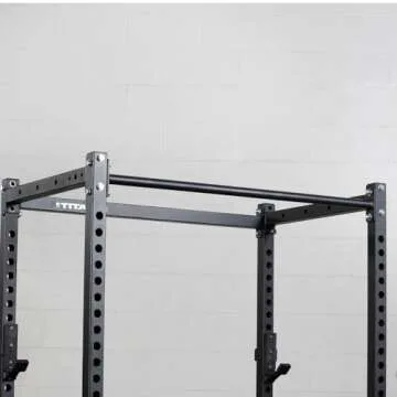 Titan Fitness T-2 Series Tall Power Rack, Skinny Pull Up Bar, Pin and Pipe Safeties, Standard J-Hooks, All in One Home Garage Gym for Weightlifting and Strength Training (Rack Height: 71")