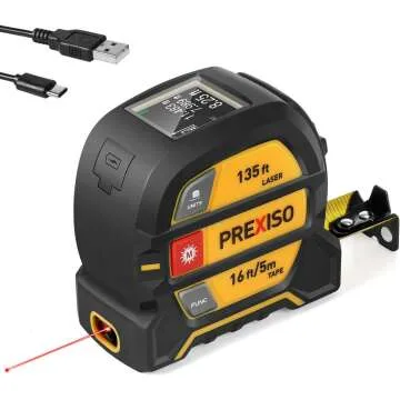 2-in-1 Laser & Tape Measure - 135Ft & 16Ft