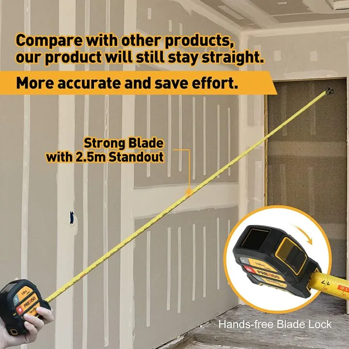 2-in-1 Laser & Tape Measure - 135Ft & 16Ft