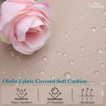 PHI VILLA 9 Pieces Outdoor Dining Table Set for 8, 60” Square Wrought Iron Dining Table & Heavy-Duty Steel Dining Chairs with Cushions, Large Dining Furniture Set for Patio, Deck, Yard, Porch