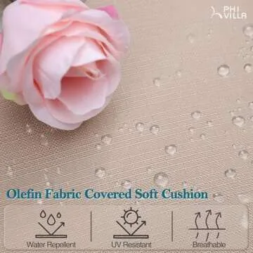 PHI VILLA 9 Pieces Outdoor Dining Table Set for 8, 60” Square Wrought Iron Dining Table & Heavy-Duty Steel Dining Chairs with Cushions, Large Dining Furniture Set for Patio, Deck, Yard, Porch