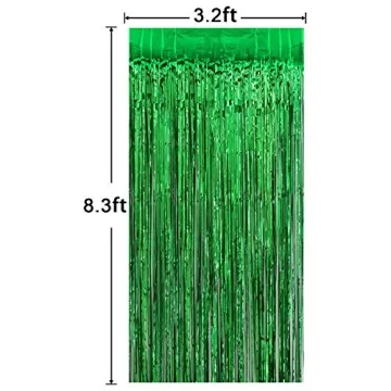 Vibrant 3 Pack Tinsel Curtain for Festive Decor