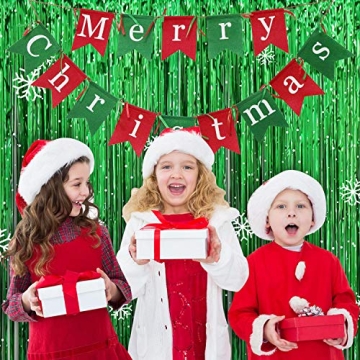 Vibrant 3 Pack Tinsel Curtain for Festive Decor