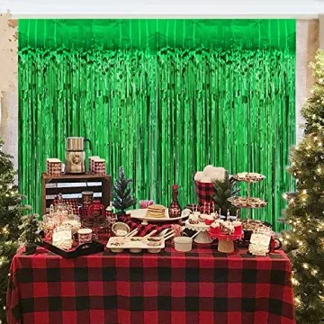 Vibrant 3 Pack Tinsel Curtain for Festive Decor