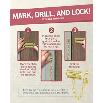 Jack N’ Drill Chain Door Guards - Stylish 2 Pack Security Lock