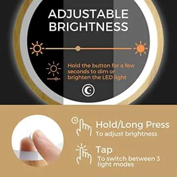 Kimikata LED Lighted Mirror with Adjustable Lighting