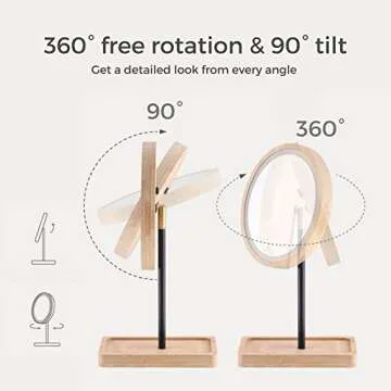 Kimikata LED Lighted Mirror with Adjustable Lighting