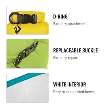 Sea to Summit Lightweight Dry Sack 3-Piece Dry Bag Set, 1L, 2L, and 4L