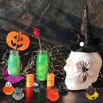 ArtCreativity Halloween Ducks for Kids - Pack of 12