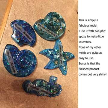 Palksky Under The Sea Silicone Cake Mold Ocean Animal Dolphin/Fish/Conch/Starfish/Sea Shell/Seahorse/Mermaid Tail Soap Mold for Bath Bomb Jelly Mousse Candy Chocolate Mold Random Color