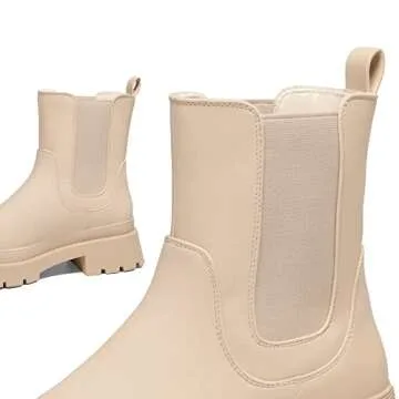 DREAM PAIRS Women's Chelsea Platform Boots Ankle Booties Shoes