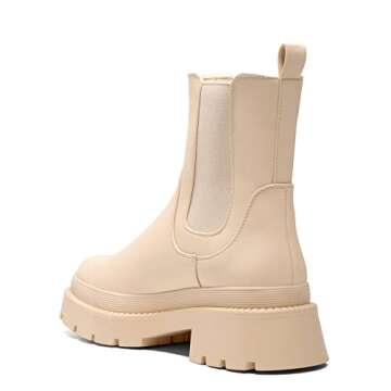 DREAM PAIRS Women's Chelsea Platform Boots Ankle Booties Shoes