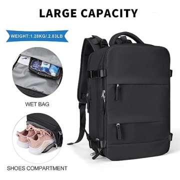 coowoz Large Travel Backpack - Stylish & Functional