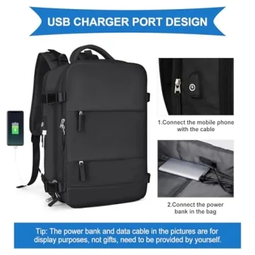 coowoz Large Travel Backpack - Stylish & Functional