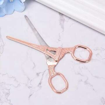 Arolly Eiffel Tower Embroidery Scissors - 5.51-inch Stainless Steel Sharp Sharp Detail Shears for Craft - Sewing Scissors Stitch Cutting - Embroidery Sewing Handcraft Craft Art Work DIY Tool
