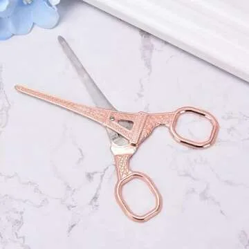 Arolly Eiffel Tower Embroidery Scissors - 5.51-inch Stainless Steel Sharp Sharp Detail Shears for Craft - Sewing Scissors Stitch Cutting - Embroidery Sewing Handcraft Craft Art Work DIY Tool