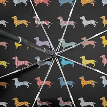 Cute Dachshund Umbrella - Auto Open Close Design